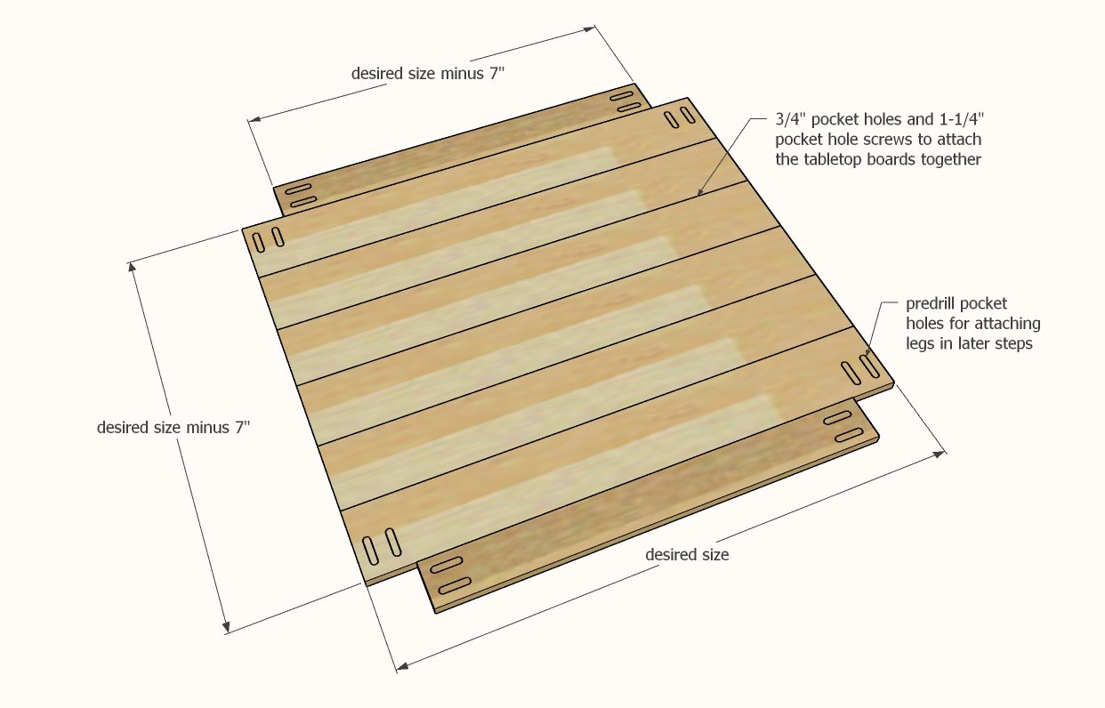 Wood Parsons Table Set (Dining, Coffee, Console, End Tables) — step 1