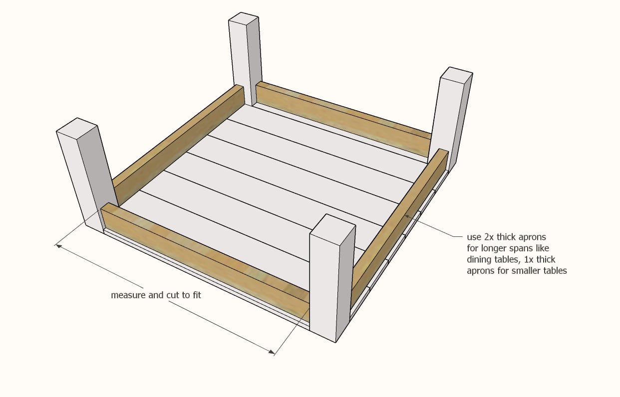 Wood Parsons Table Set (Dining, Coffee, Console, End Tables) — step 3