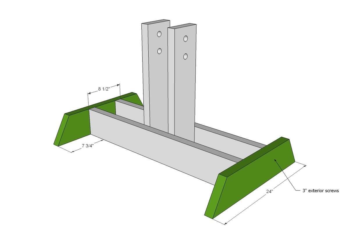 Wood Seesaw or Teeter Totter — step 2