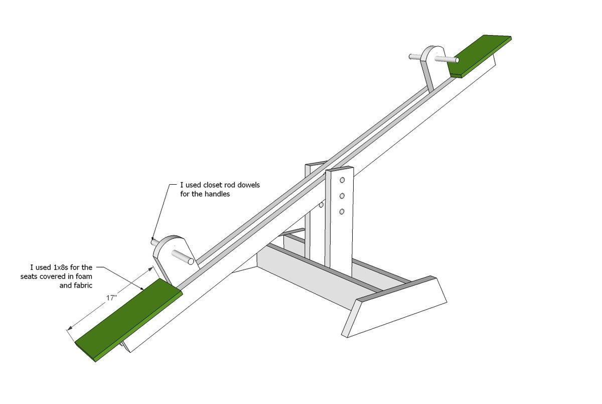 Wood Seesaw or Teeter Totter — step 4
