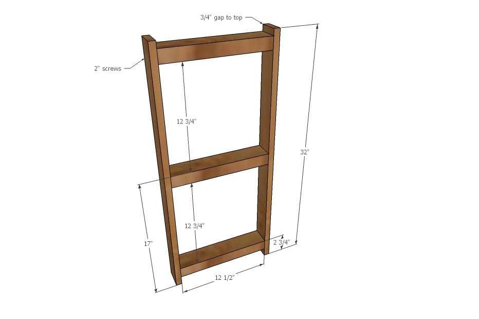 Wood Slat Low Shelving Unit — step 1
