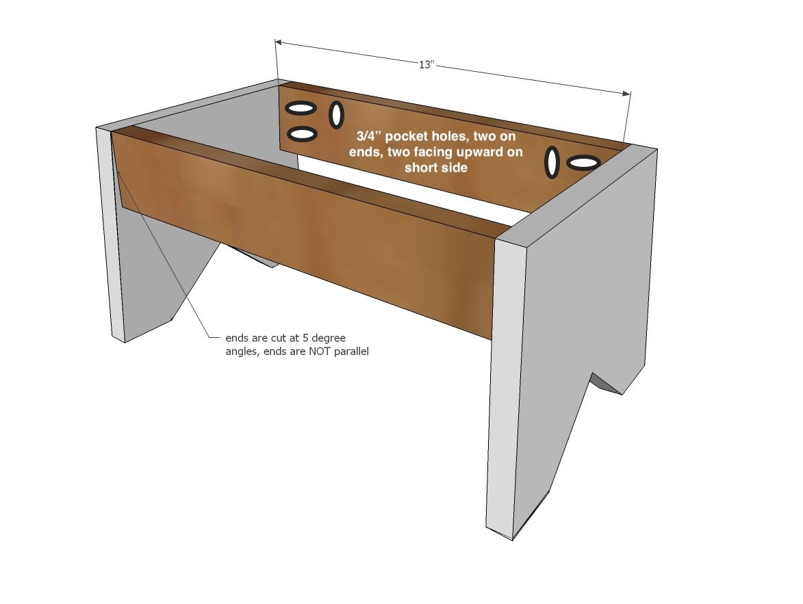Wood Step Stool Plans with Splayed Legs — step 2