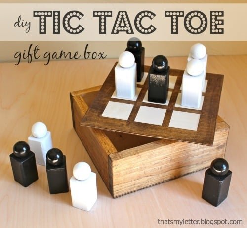Wood Tic Tac Toe Gift Box Set