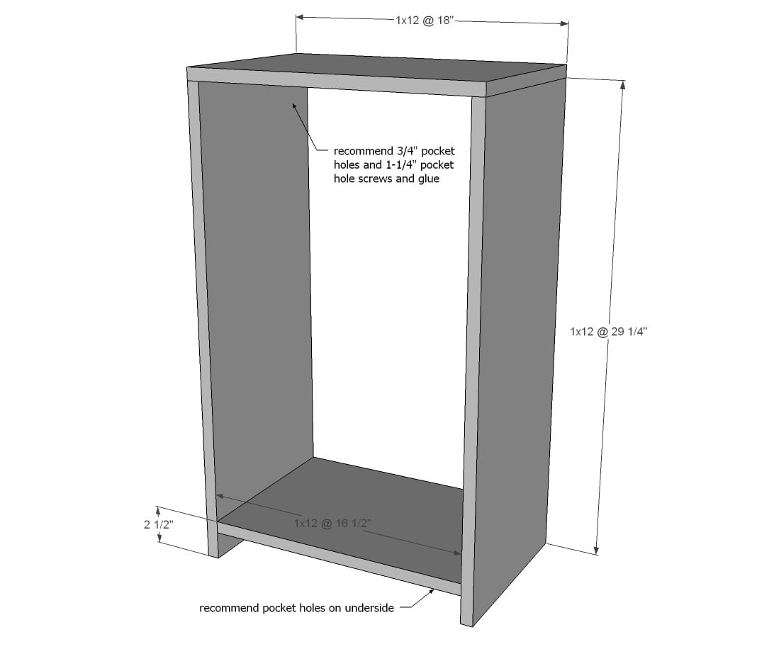 Wood Tilt Out Trash or Recycling Cabinet — step 1