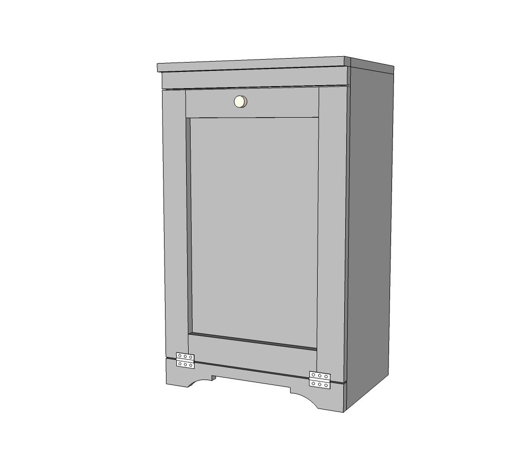 Wood Tilt Out Trash or Recycling Cabinet — step 8
