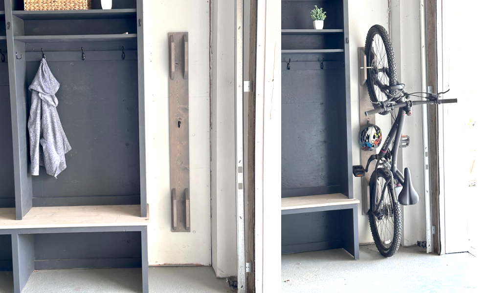 Wood Vertical Bike Rack