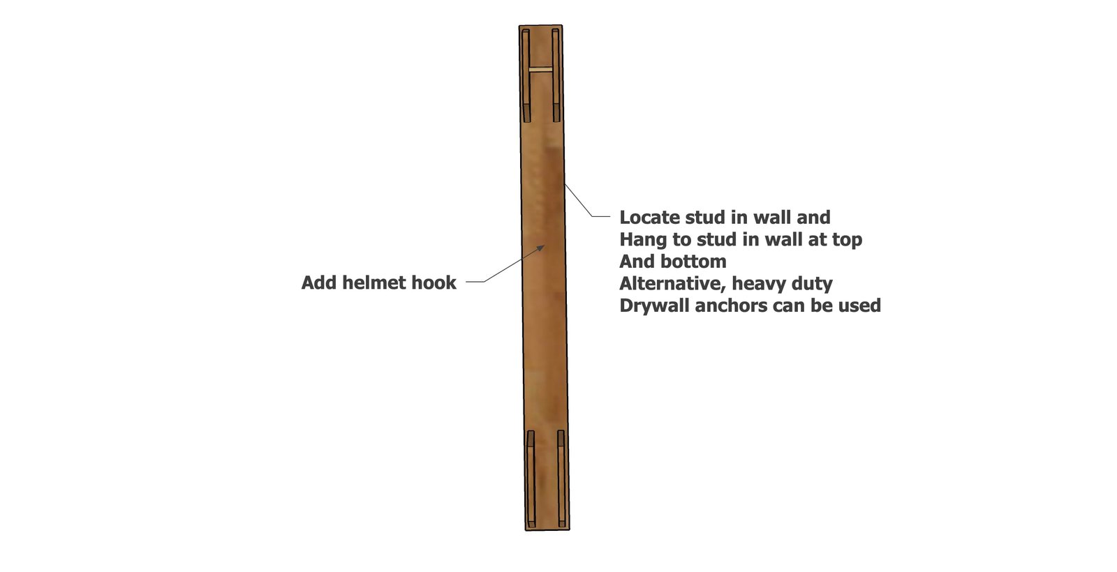 Wood Vertical Bike Rack — step 3