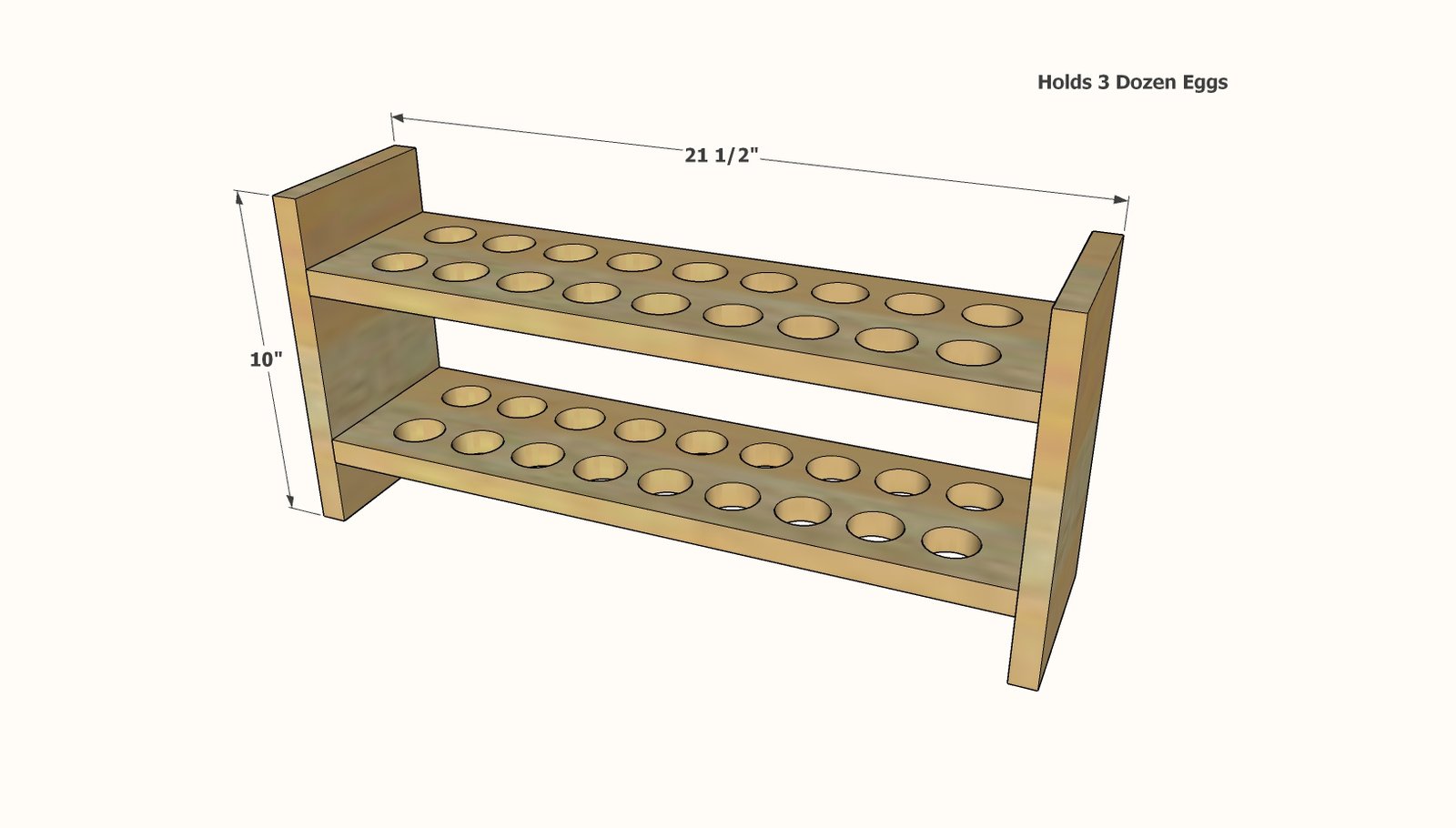 Wooden Egg Holder dimension diagram 1