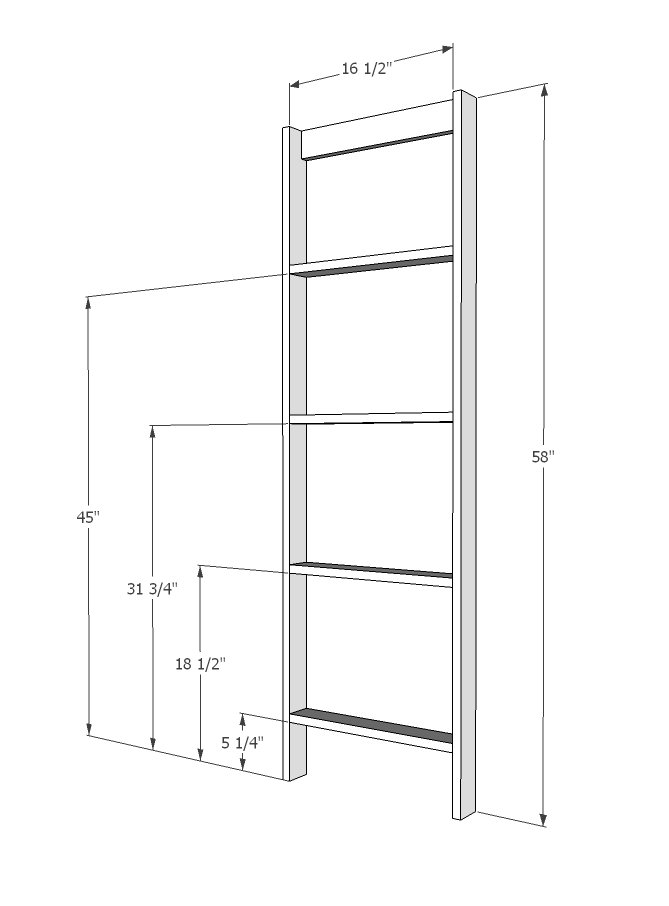 Wooden Ladder Shelf — step 2
