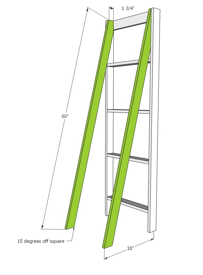 Wooden Ladder Shelf — step 3