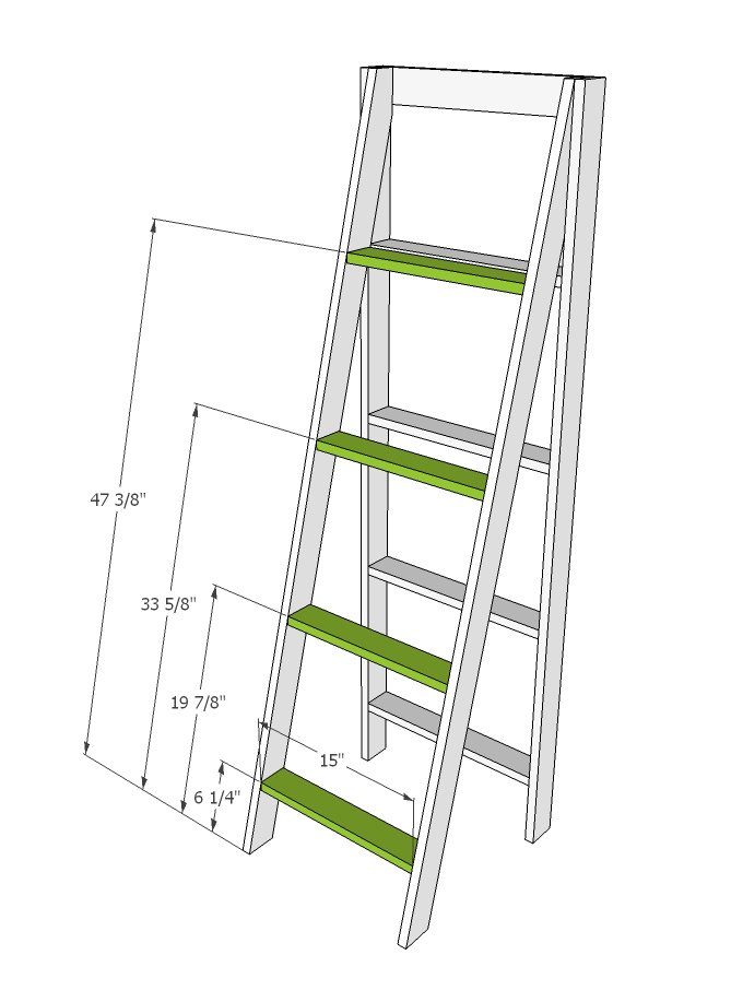 Wooden Ladder Shelf — step 4