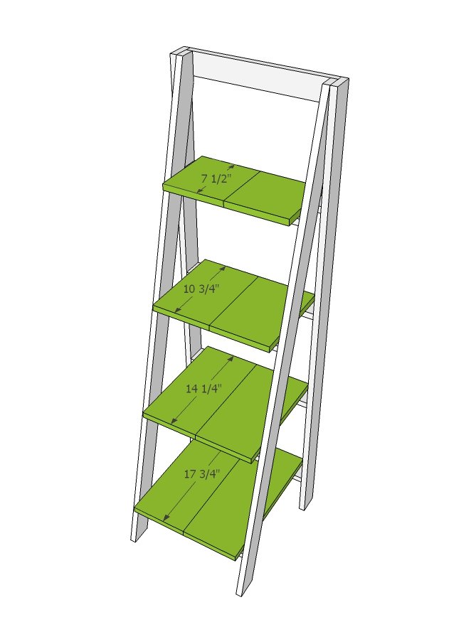 Wooden Ladder Shelf — step 5