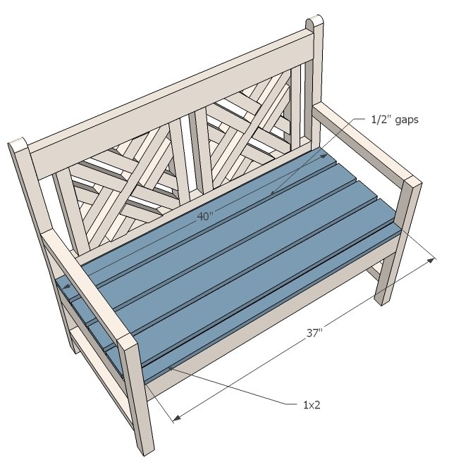 Woven Back Bench — step 9