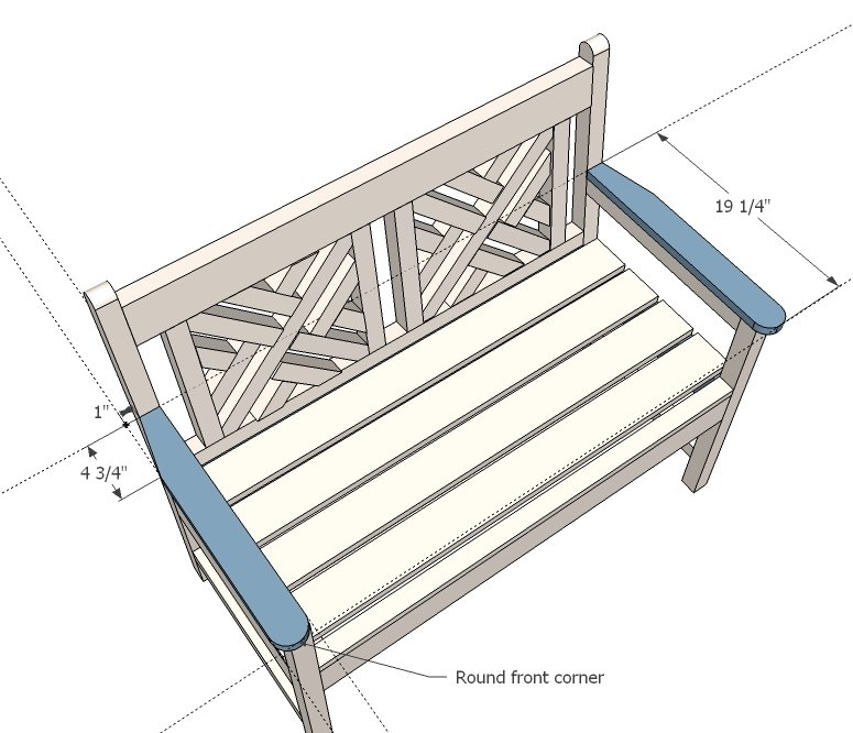 Woven Back Bench — step 10