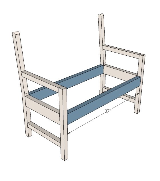 Woven Back Bench — step 3