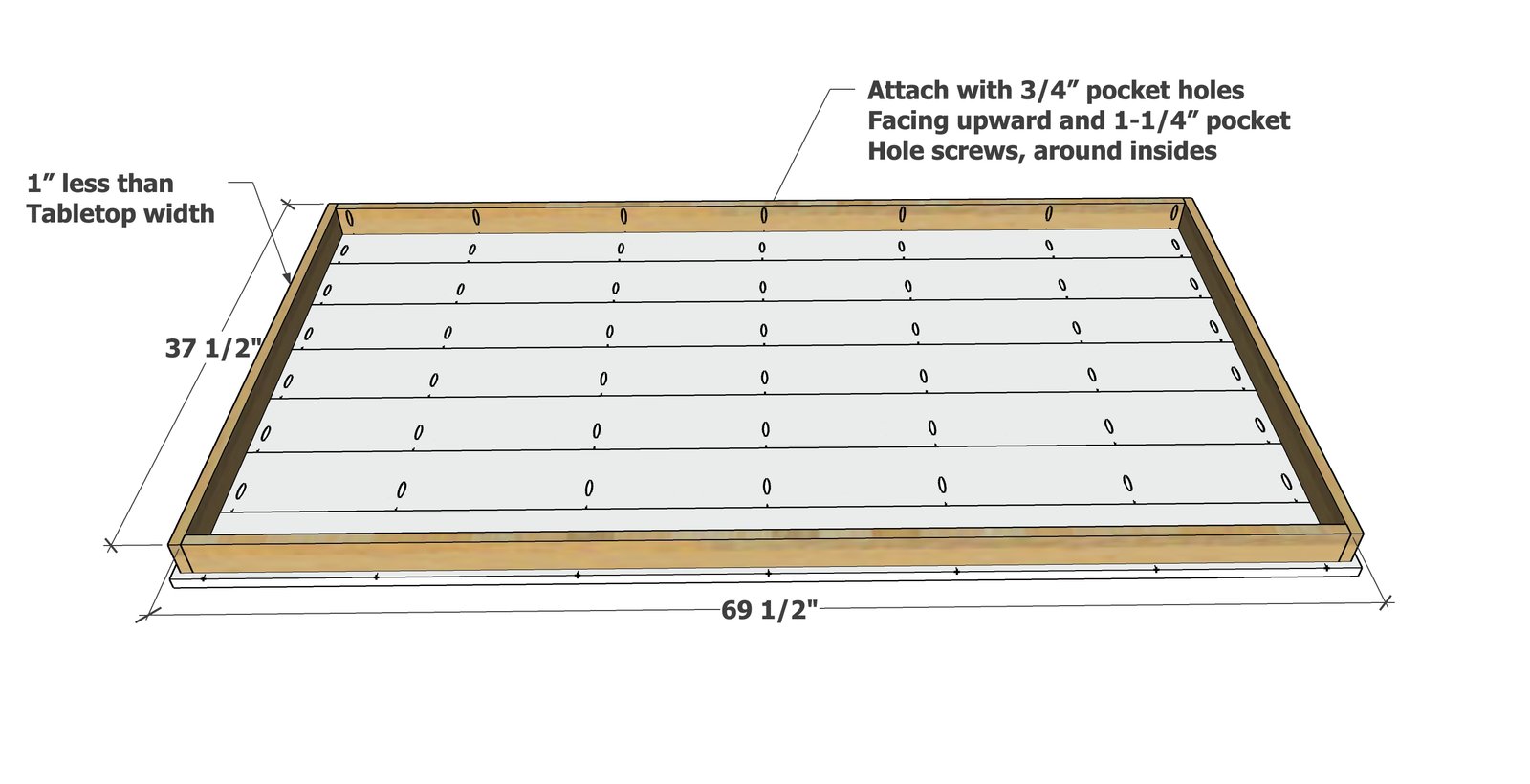 X Base Rectangle Pedestal Dining Table — step 2