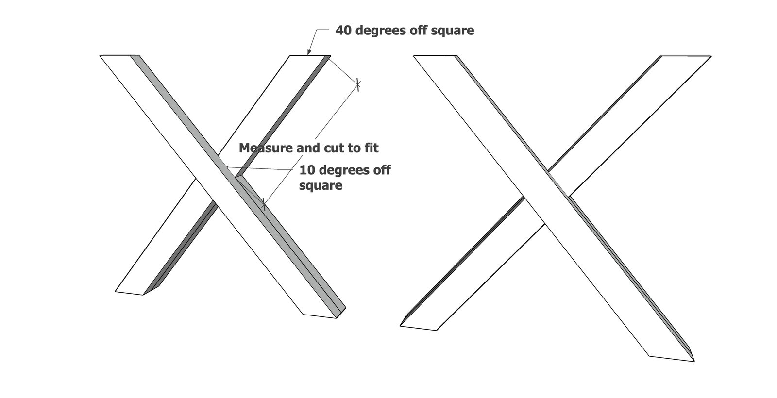 X Base Rectangle Pedestal Dining Table — step 4