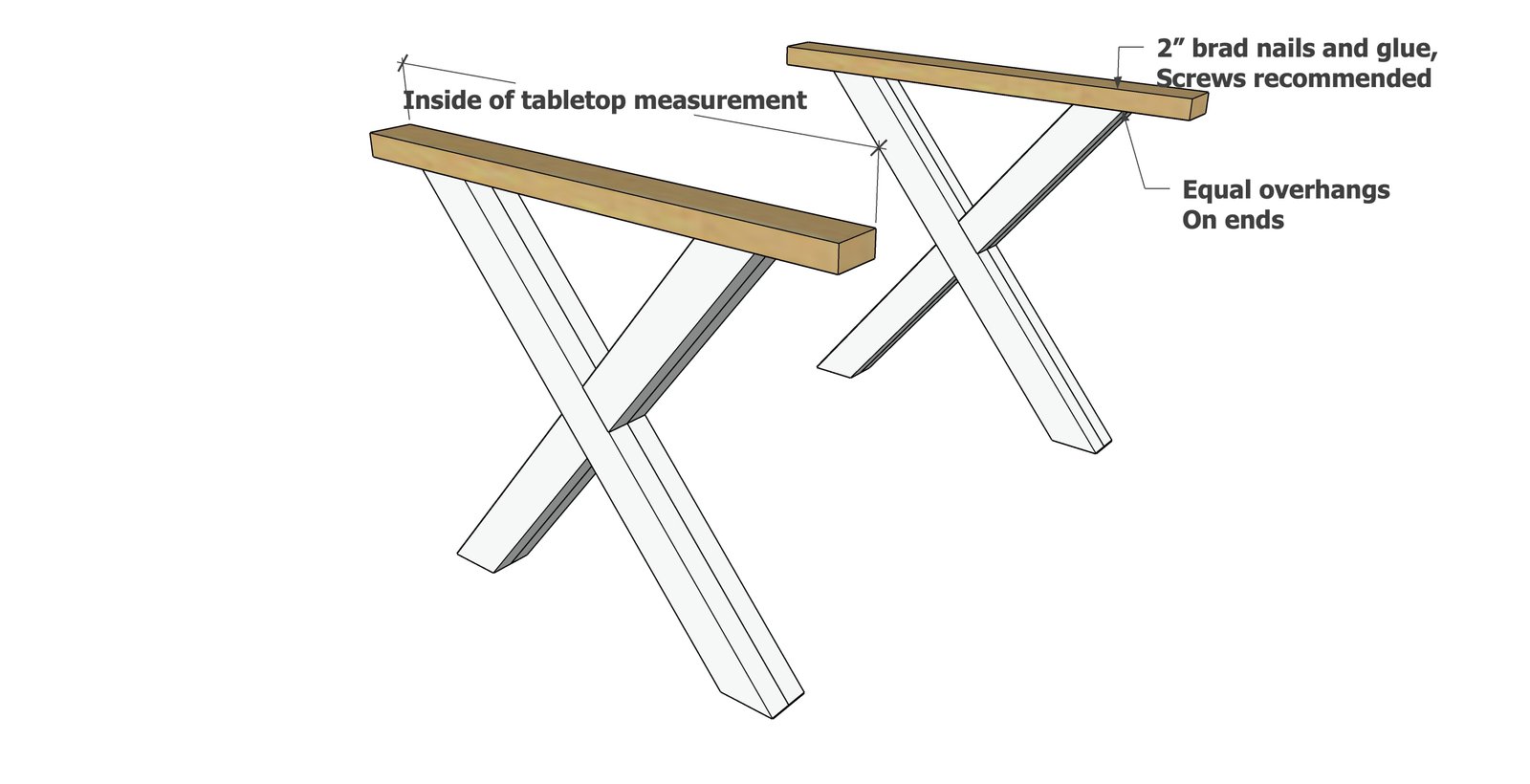 X Base Rectangle Pedestal Dining Table — step 6