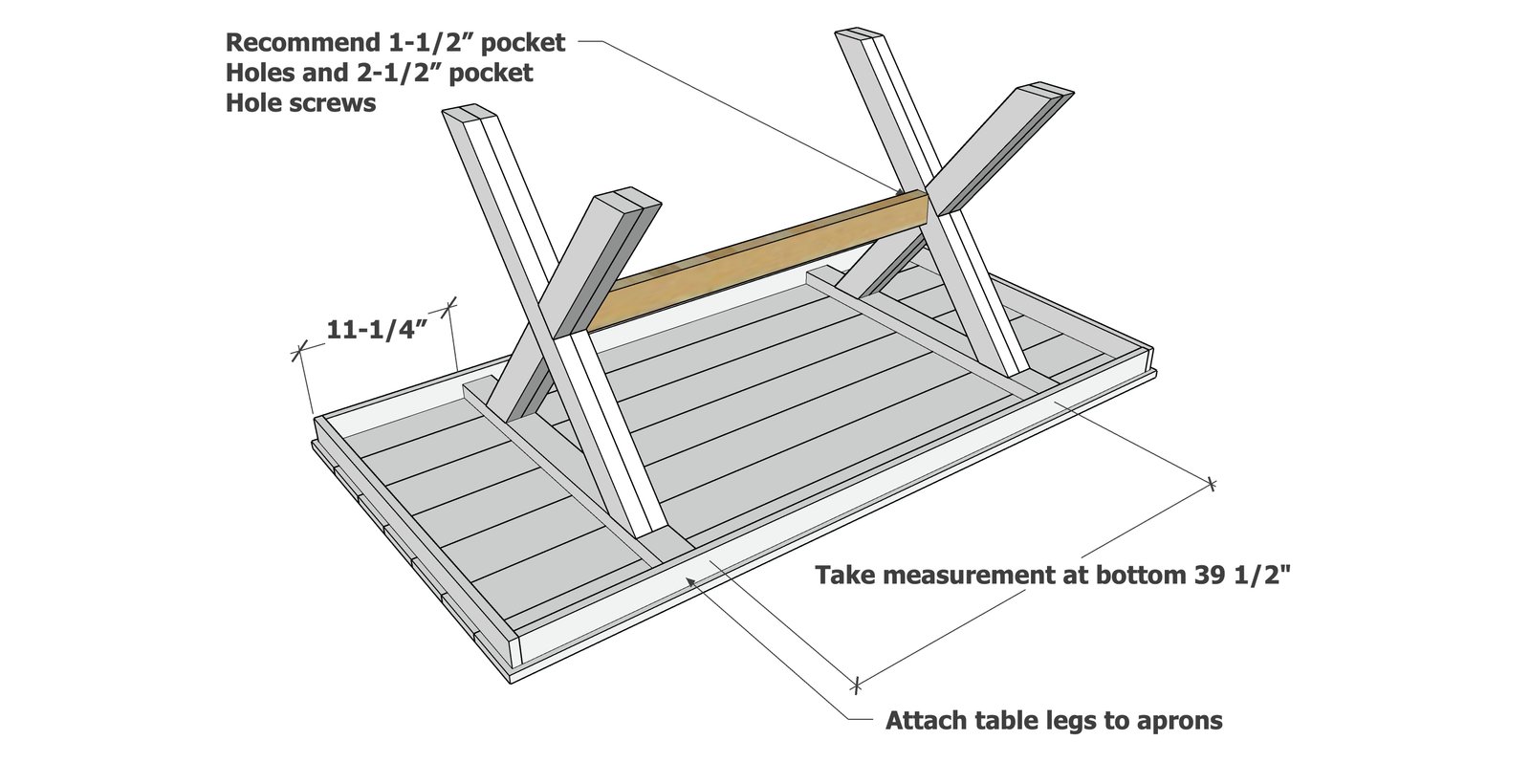 X Base Rectangle Pedestal Dining Table — step 7