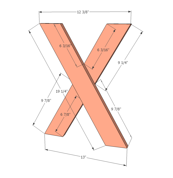 X Bench (Works with X Outdoor Table) — step 1