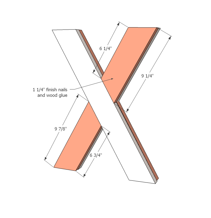 X Bench (Works with X Outdoor Table) — step 2