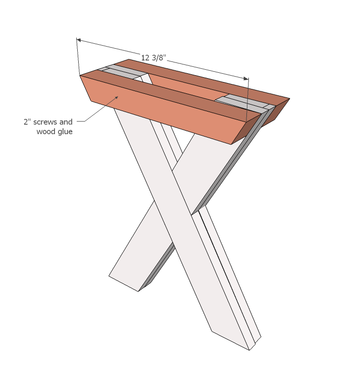 X Bench (Works with X Outdoor Table) — step 3