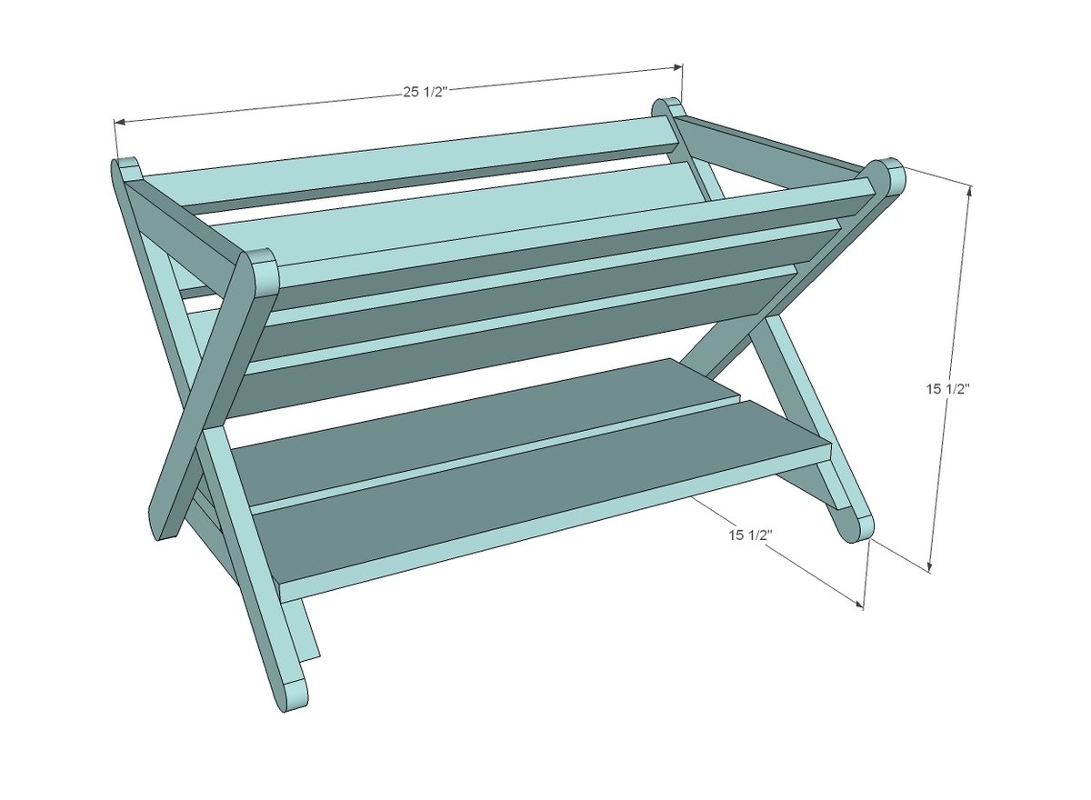 X Book Caddy dimension diagram 1