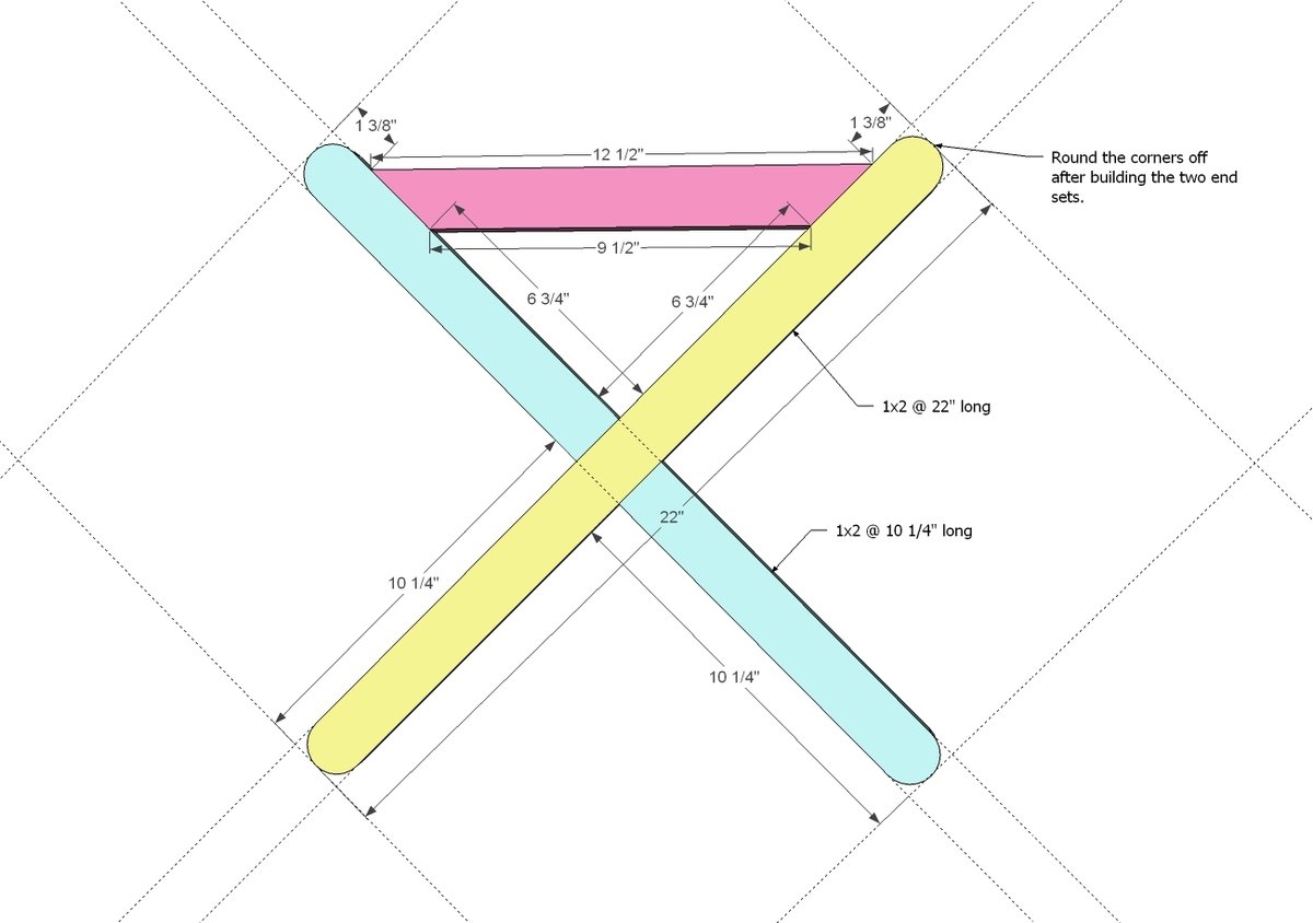 X Book Caddy — step 1