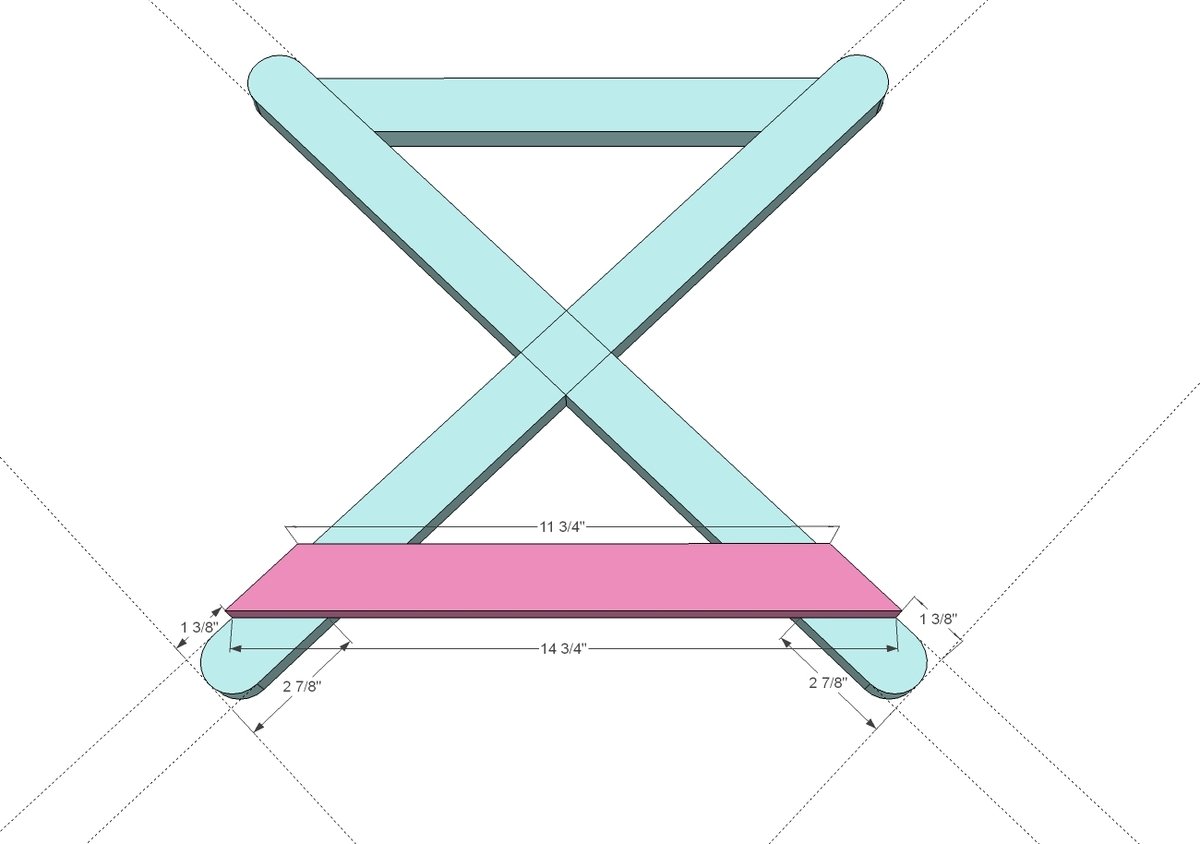 X Book Caddy — step 2