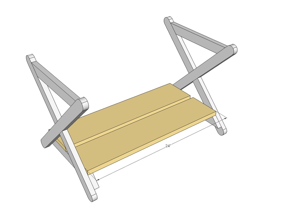 X Book Caddy — step 3