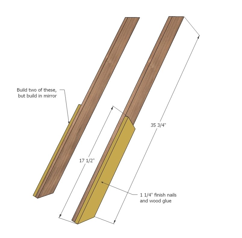 X Desk With Drawer — step 1