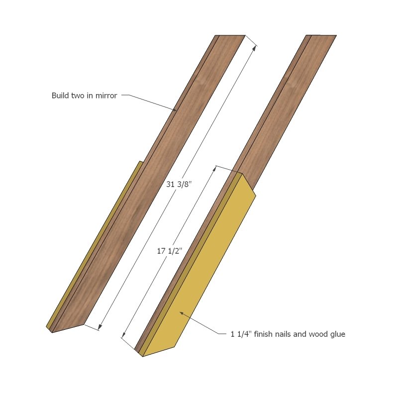 X Desk With Drawer — step 2
