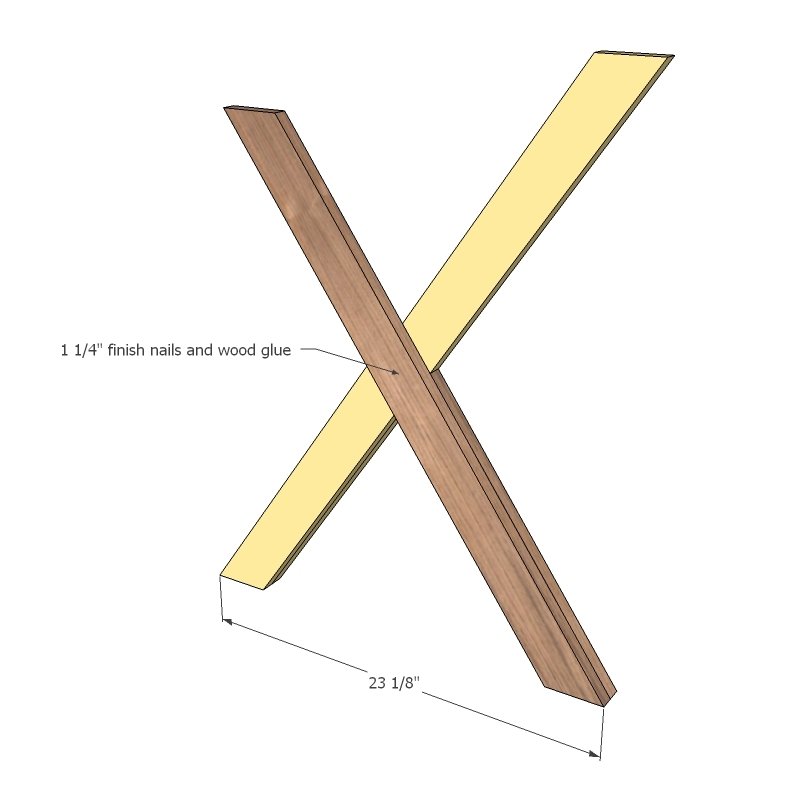 X Desk With Drawer — step 3