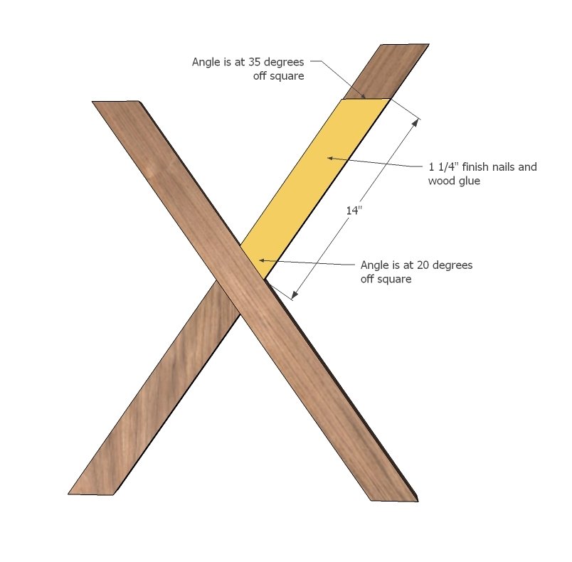 X Desk With Drawer — step 4