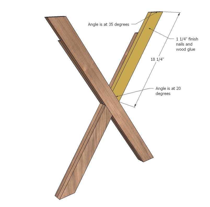 X Desk With Drawer — step 5