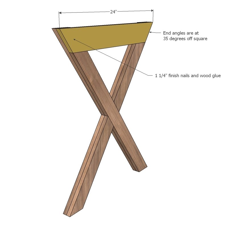 X Desk With Drawer — step 6